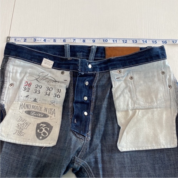 3Sixteen Straight leg Button fly designer jeans - Picture 11 of 15